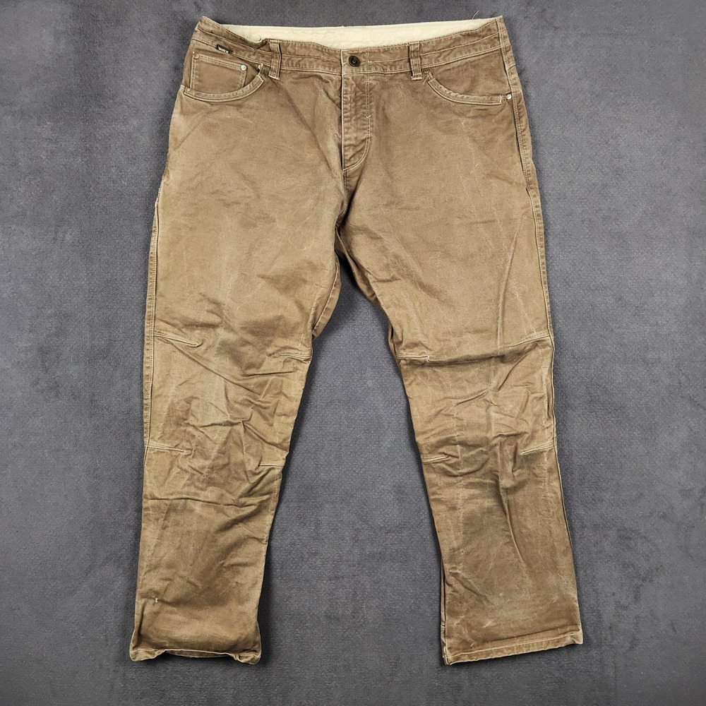 KUHL Rydr Pants Mens 40x32 Brown Articulated Knee Stretch Canvas Workwear 5016